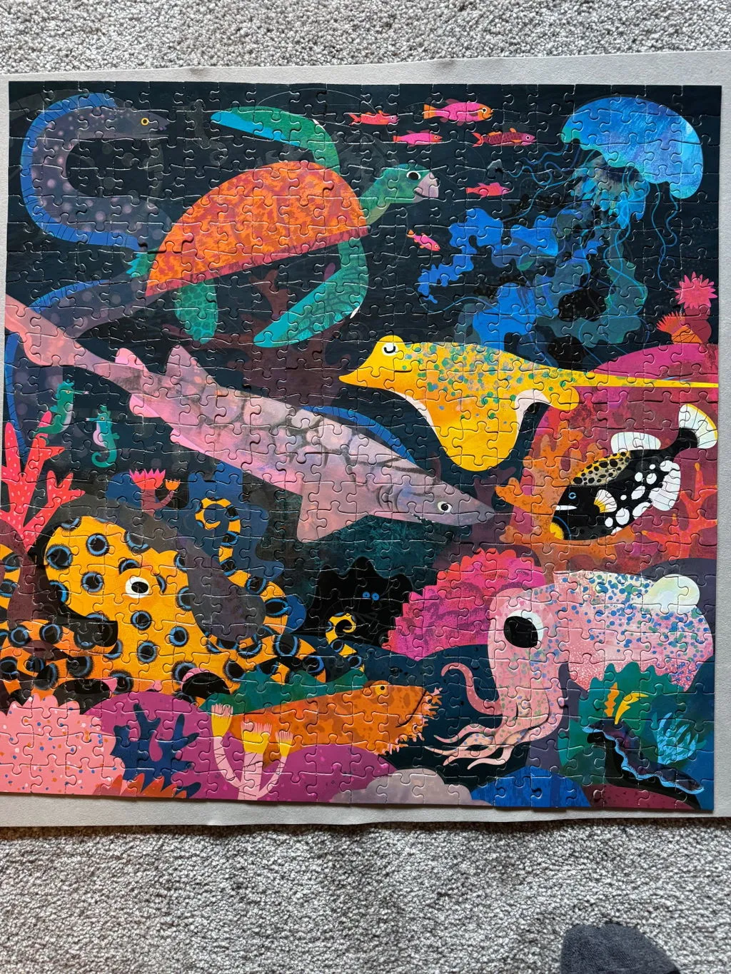 Mudpuppy Ocean Illuminated puzzle 500 piese fosforescent
