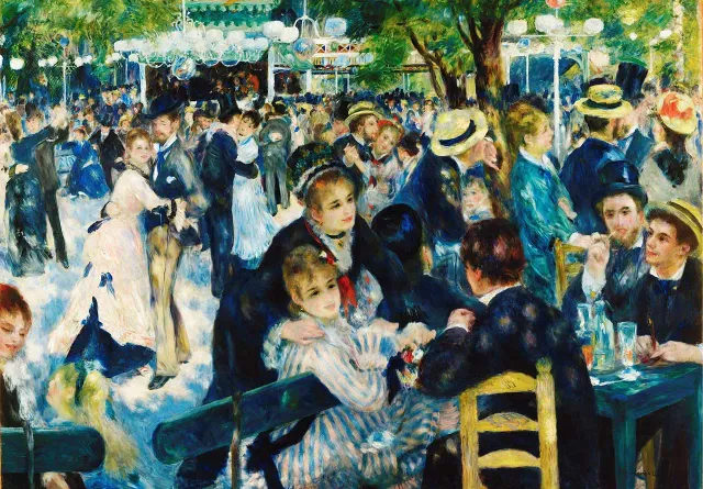 Mosaic Puzzles Dance at Le Moulin de la Galette puzzle 500 piese impresionism