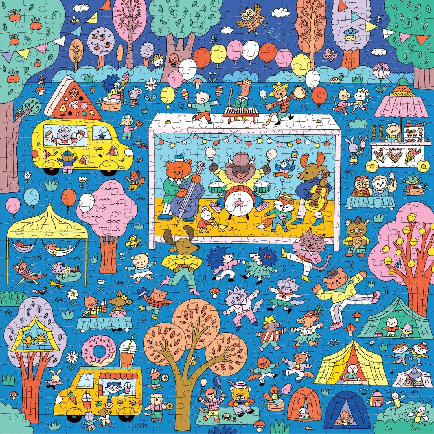 Mudpuppy Music Festival puzzle 500 piese căutare festival
