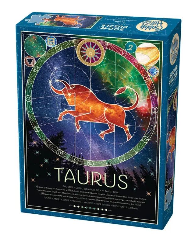 Cobble Hill Taurus puzzle 500 piese zodie taur