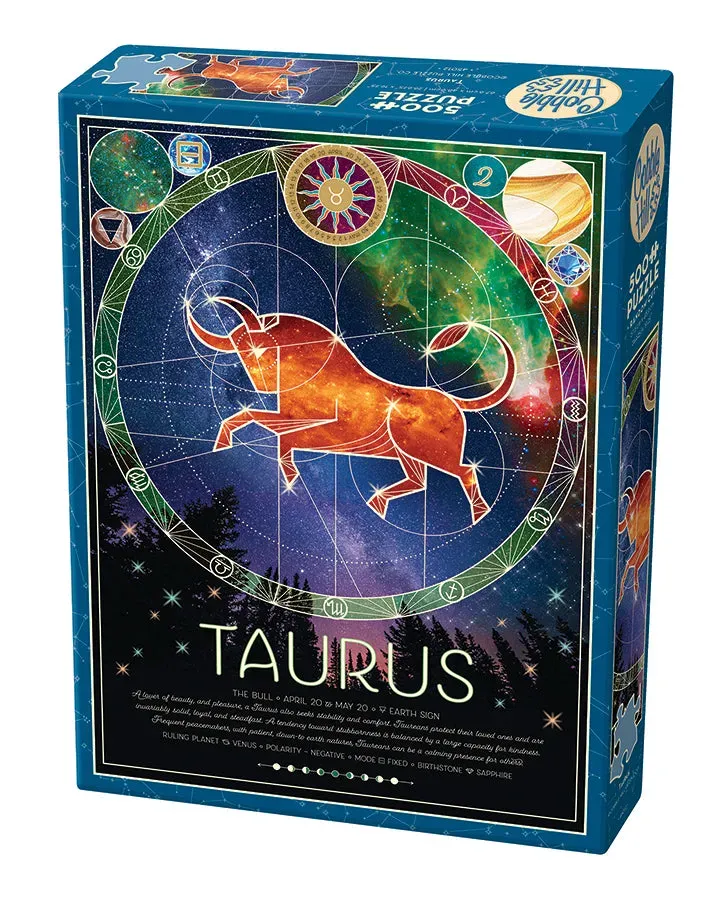 Cobble Hill Taurus puzzle 500 piese zodie taur