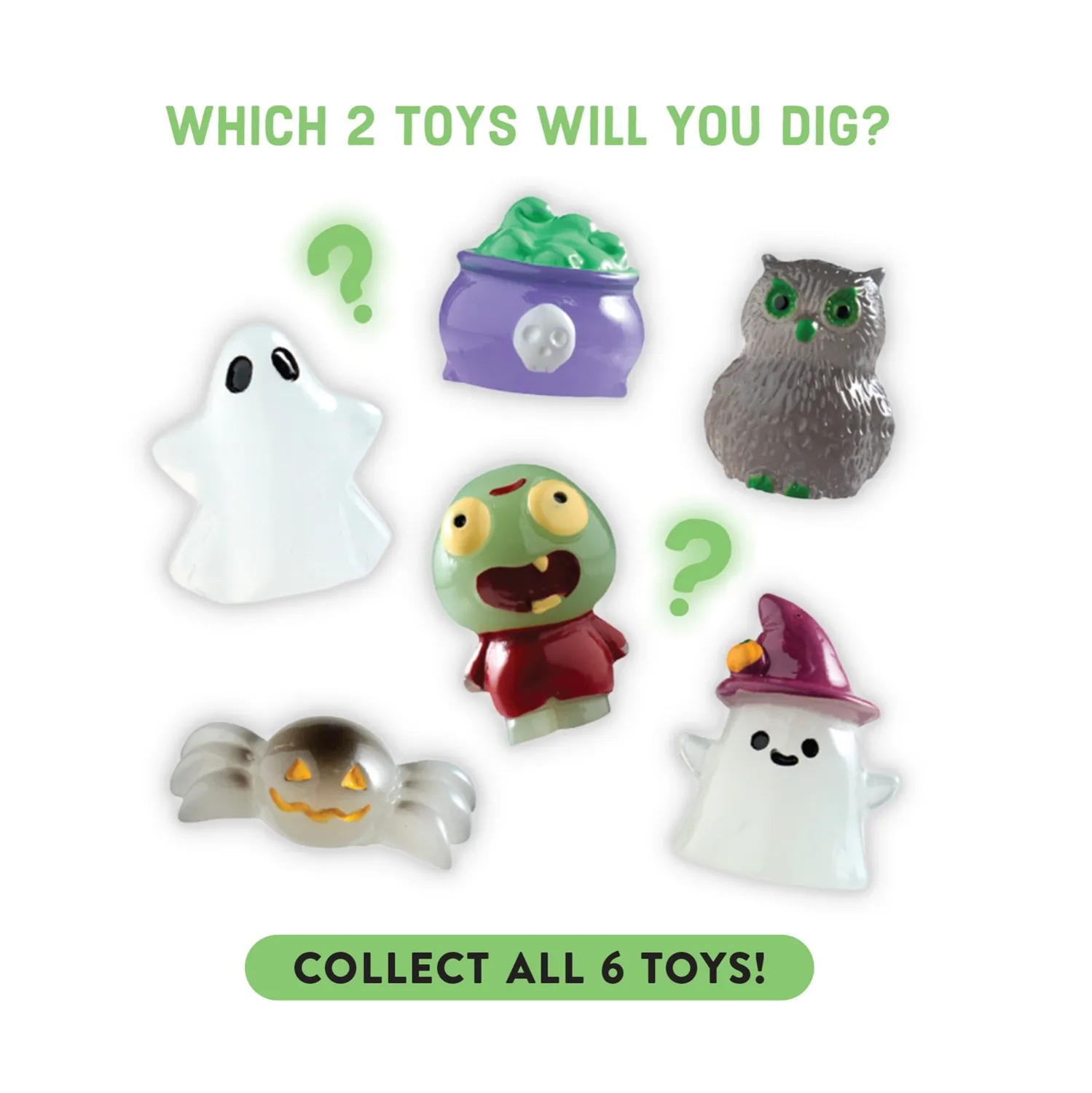 Mudpuppy Spooky Dig kit excavare fosforescent