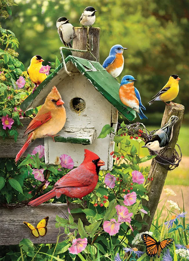 Cobble Hill Singing Around Birdhouse puzzle tava 35 piese