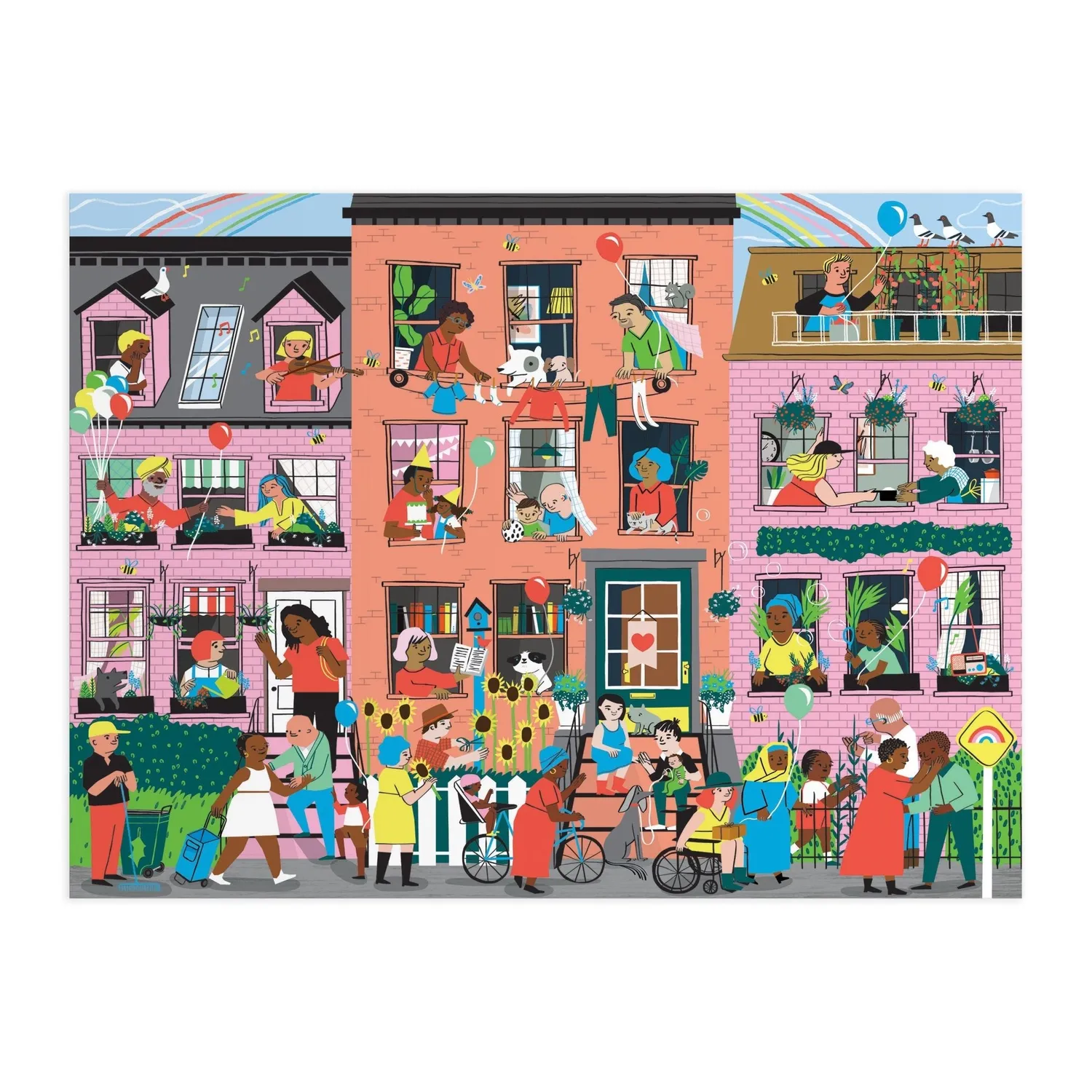 Mudpuppy Hey Neighbors puzzle 1000 piese familie