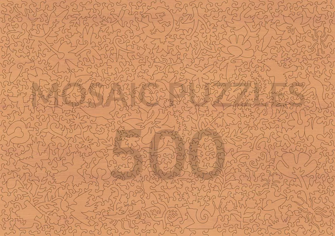 Mosaic Puzzles Flowers and Wings puzzle lemn 100 piese flori