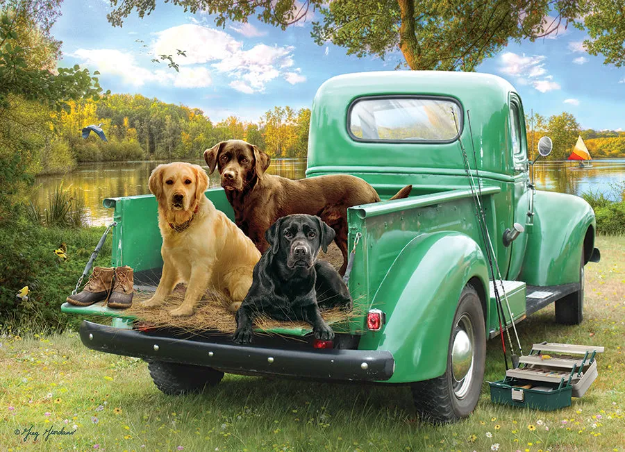 Cobble Hill Let's Go Fishing puzzle 500 piese câini