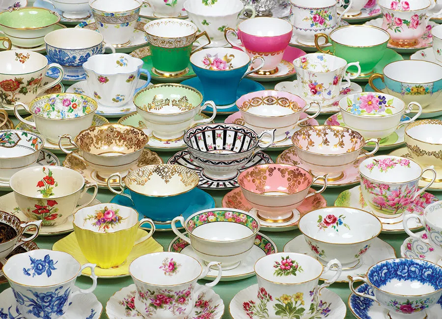 Cobble Hill Teacups puzzle 1000 piese cesti vintage