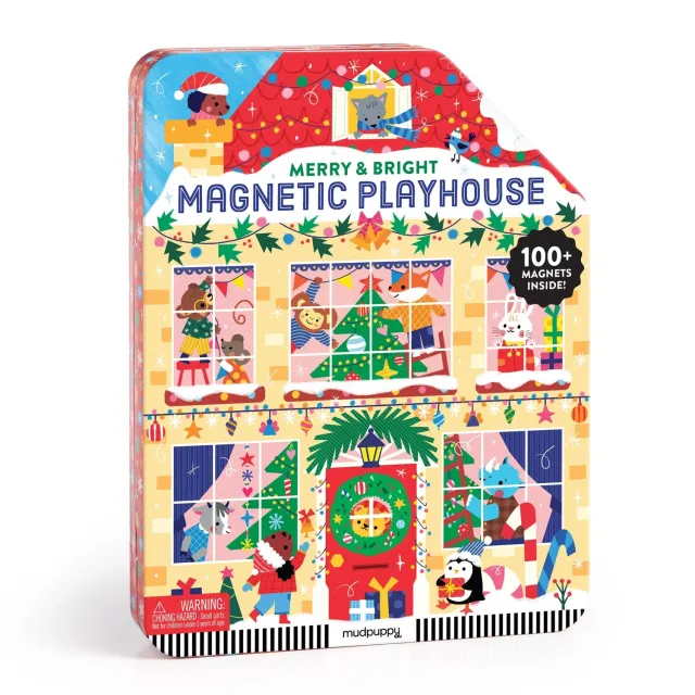 Mudpuppy Merry & Bright casuta magnetica 100 magneți