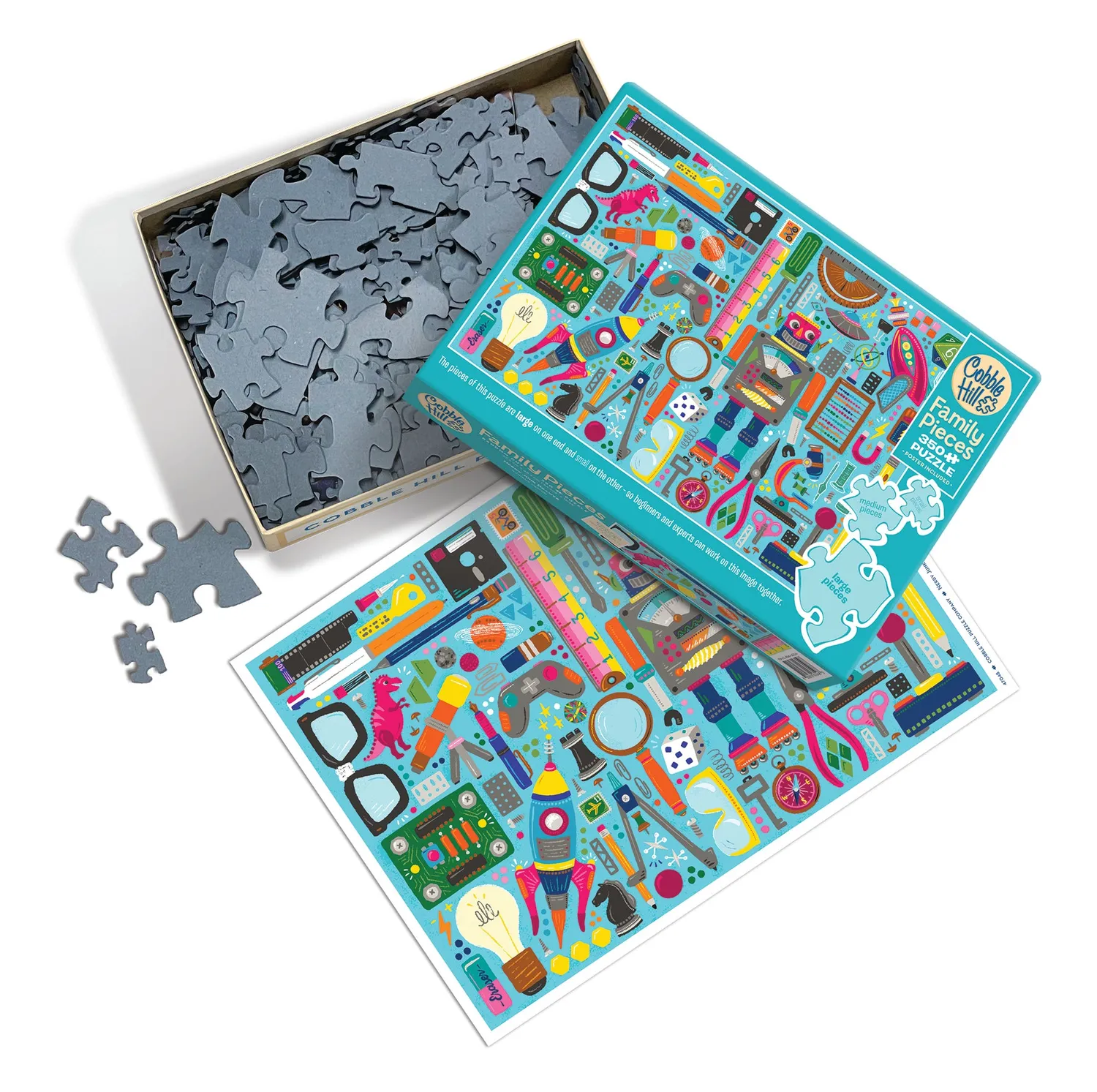 Cobble Hill Nerdy Junk Drawer puzzle 350 piese Family