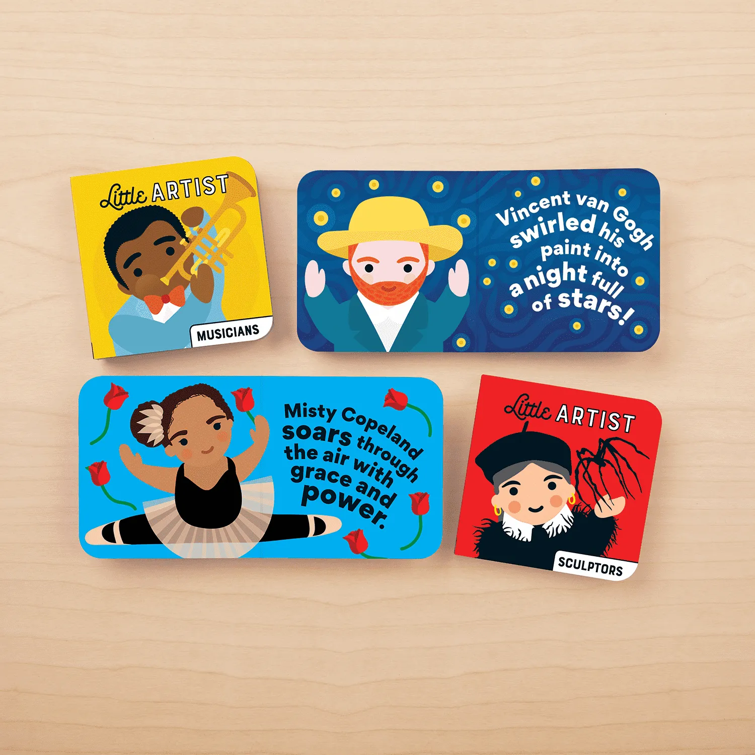 Mudpuppy Little Artist set 4 cărți cartonate artiști