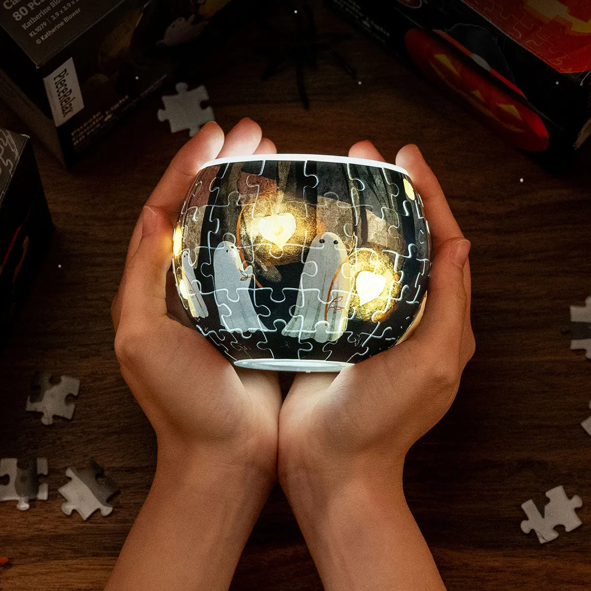 PieceRelax Spooky Night Walk KL1079 puzzle 3D felinar Halloween