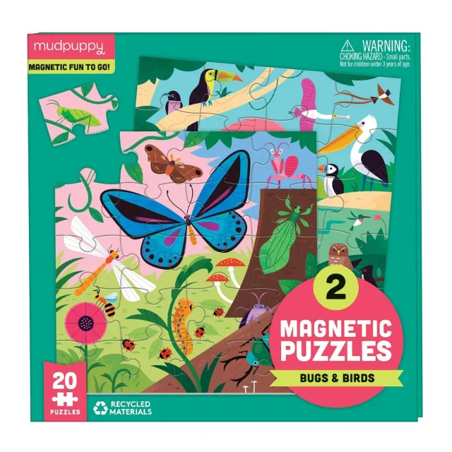 Mudpuppy Bugs & Birds puzzle magnetic 2 x 20 piese