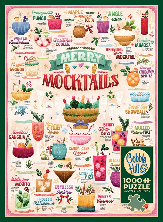 Cobble Hill Merry Mocktails puzzle 1000 piese bauturi