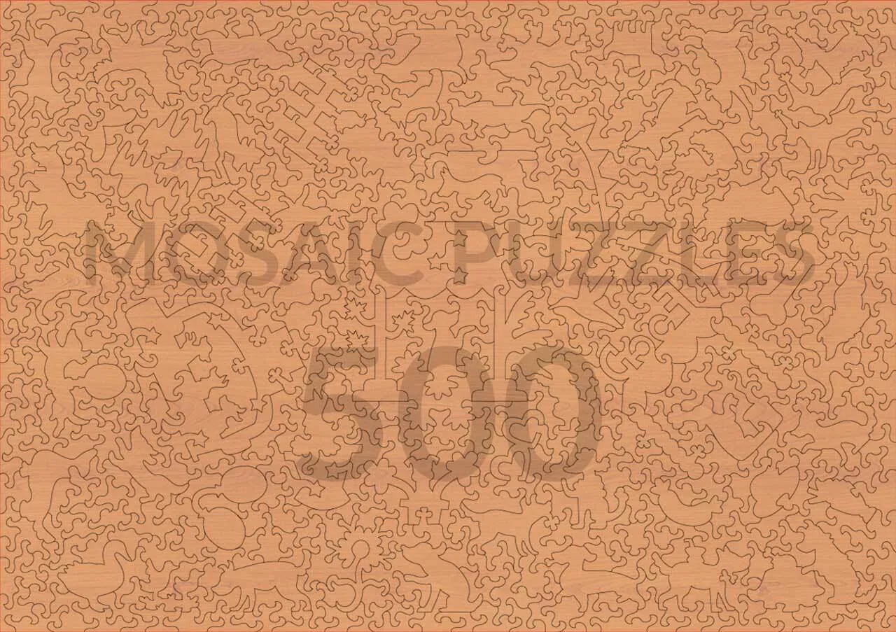 Mosaic Puzzles Poker Game Coolidge puzzle lemn 250 piese câini
