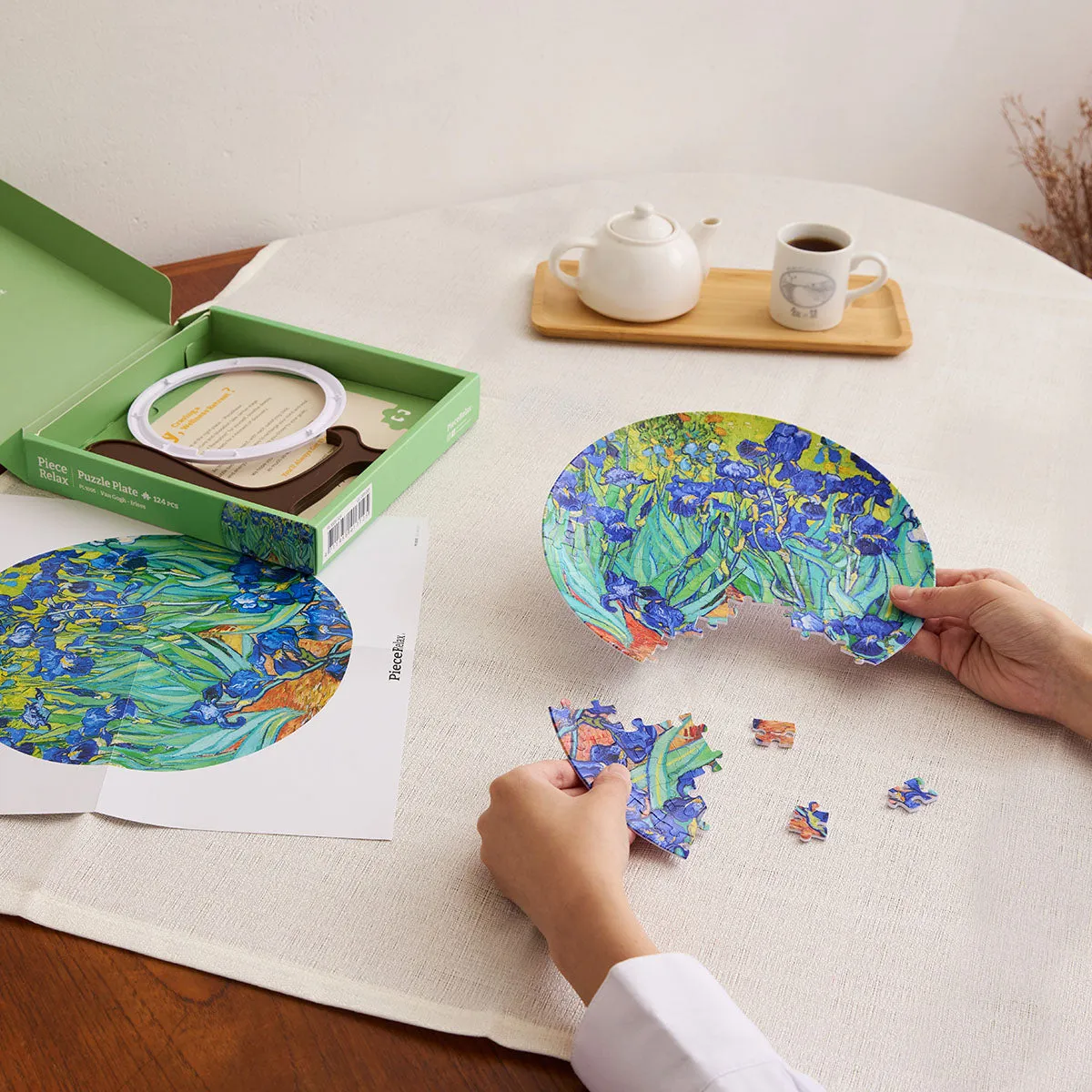 PieceRelax PL1005 puzzle farfurie Irises Van Gogh