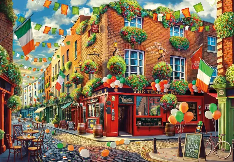 Mosaic Puzzles Temple Bar Dublin puzzle 500 piese oraș