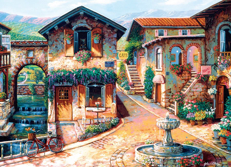 Cobble Hill Fountain on the Square puzzle 1000 piese sat