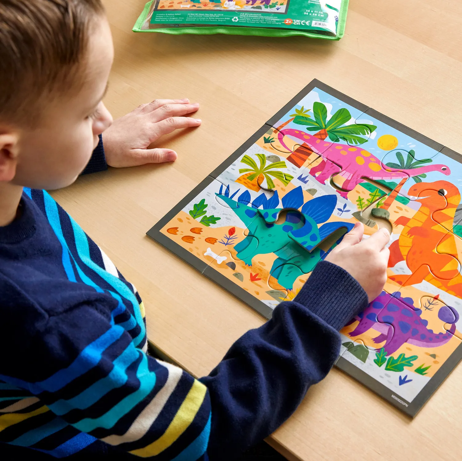 Mudpuppy Mighty Dinosaurs puzzle 12 piese dinozauri