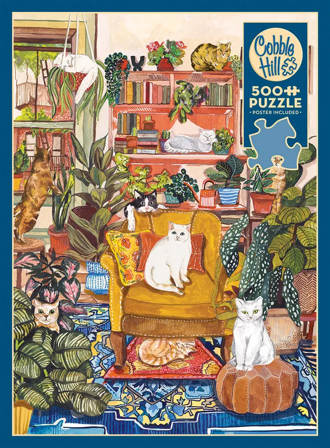 Cobble Hill You Can Sit on the Floor puzzle 500 piese pisici