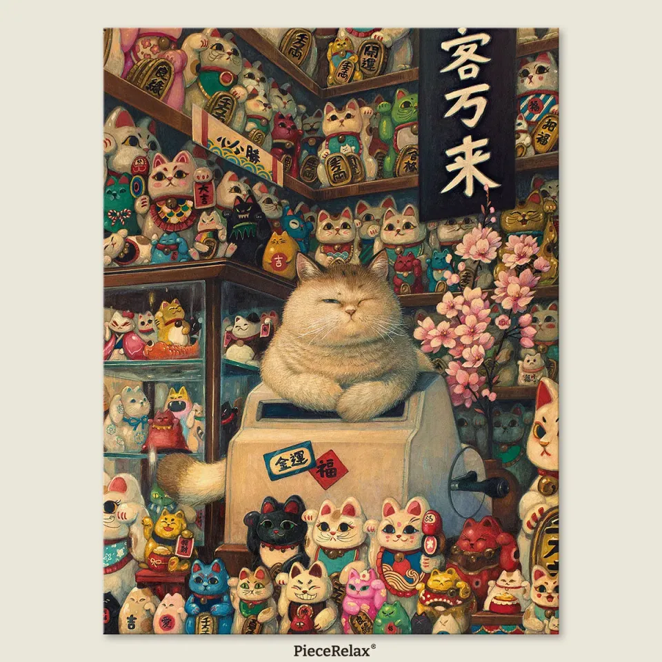 PieceRelax Lucky Cat Shop U1203 puzzle 4032 piese pisici