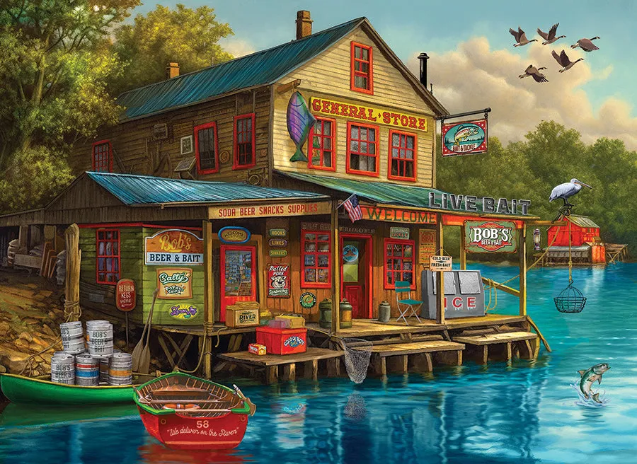 Cobble Hill Bob's Beer & Bait puzzle 1000 piese pescuit