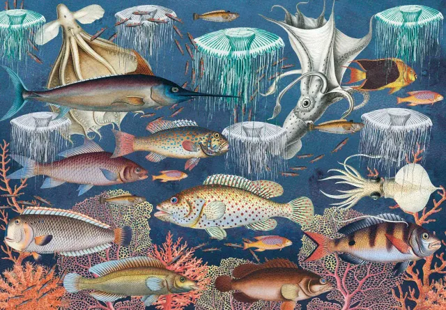 Mosaic Puzzles Signature Life Beneath Waves puzzle lemn 500 piese