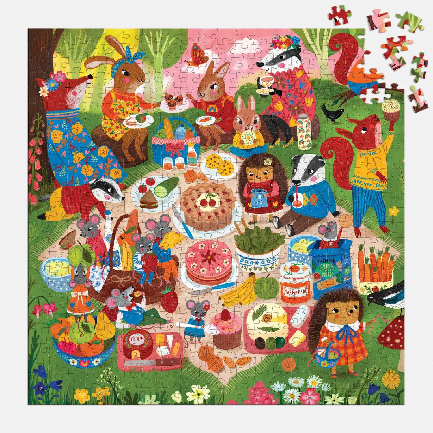 Mudpuppy Woodland Picnic puzzle familie 500 piese 51x51 cm