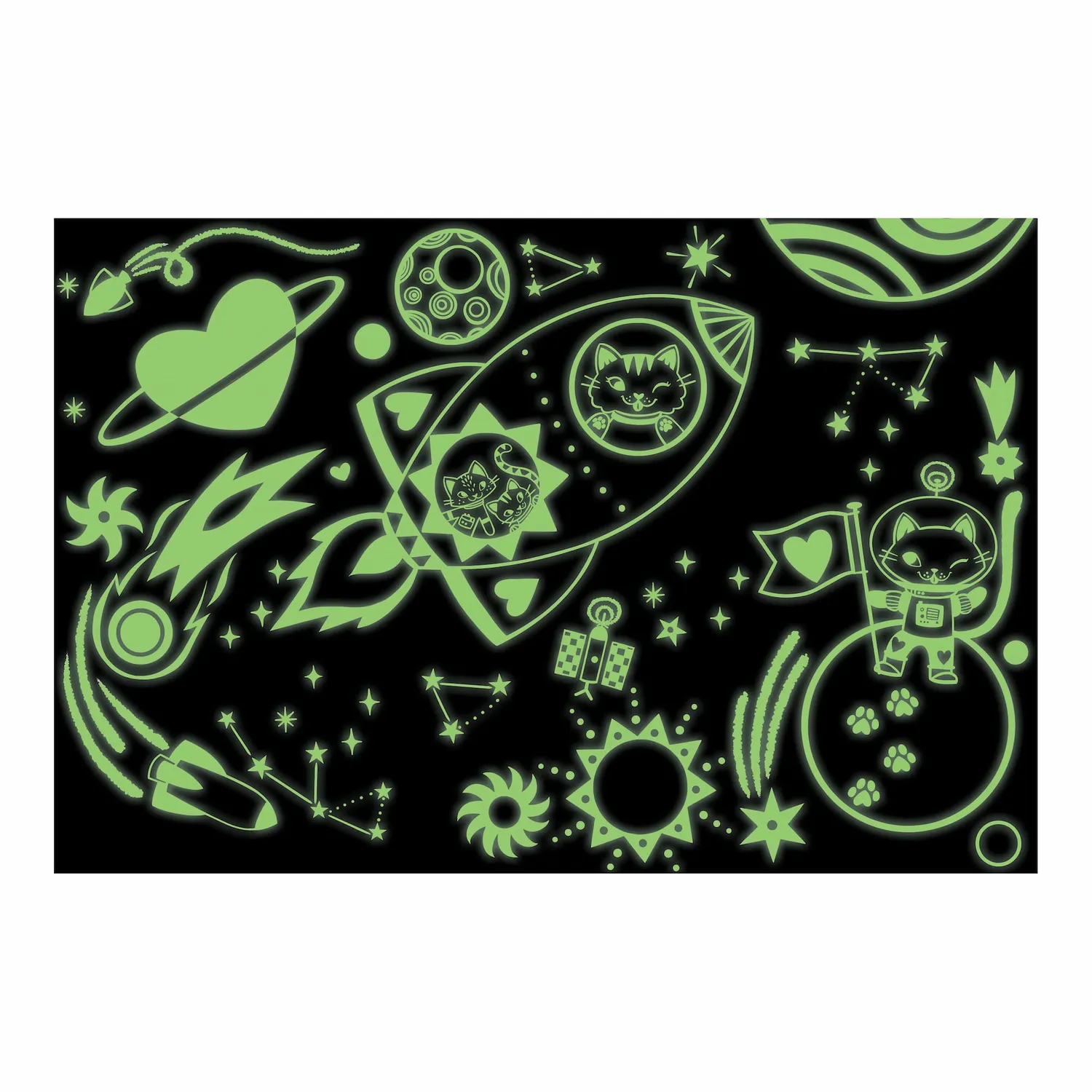 Mudpuppy Cosmic Dreams 100 puzzle fosforescent spatiu 46x30cm