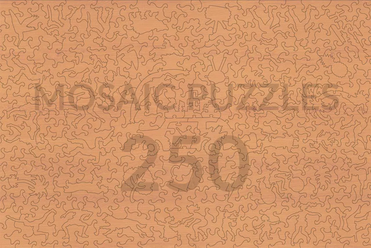Mosaic Beach Bound Bedlam puzzle lemn 50 piese copii plajă