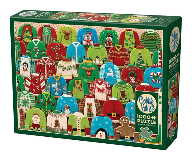 Cobble Hill Ugly Xmas Sweaters puzzle 1000 piese craciun
