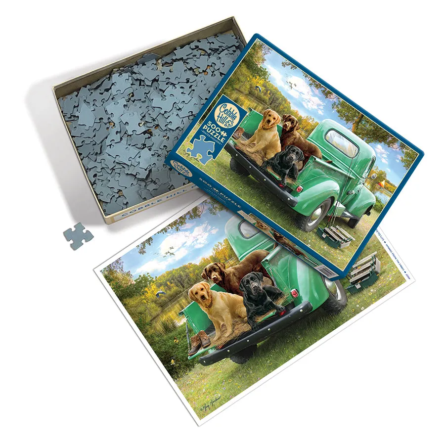 Cobble Hill Let's Go Fishing puzzle 500 piese câini