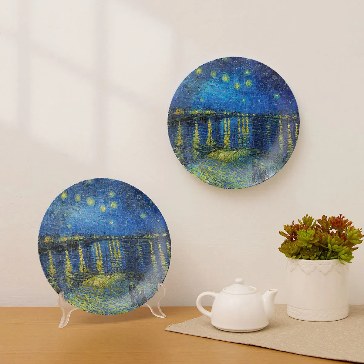 PieceRelax PL1003 puzzle farfurie Starry Night Rhone