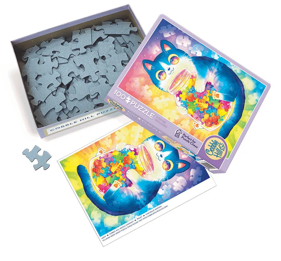 Cobble Hill Mine? puzzle 100 piese pisică albastră