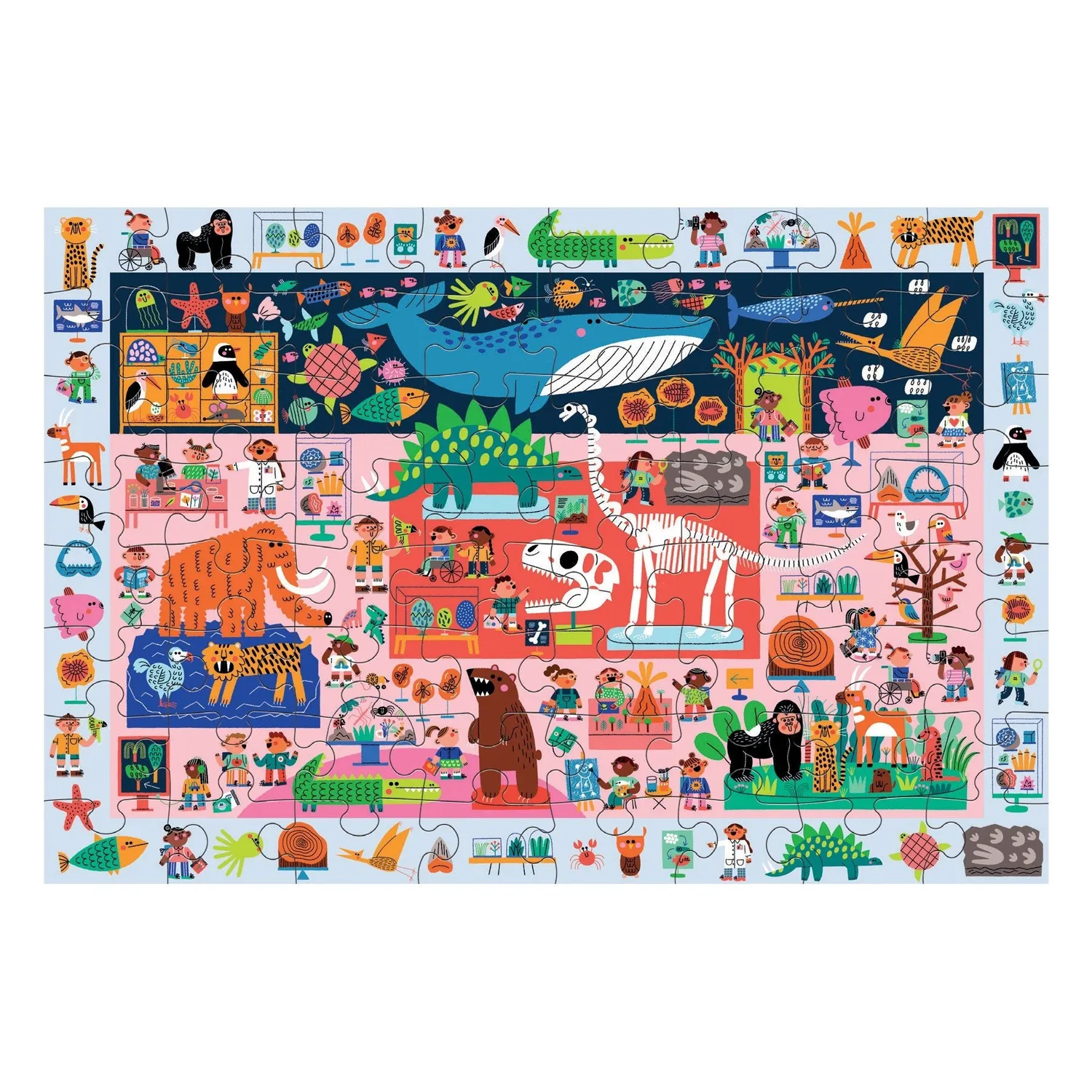 Mudpuppy Natural History Museum puzzle caută 64 piese