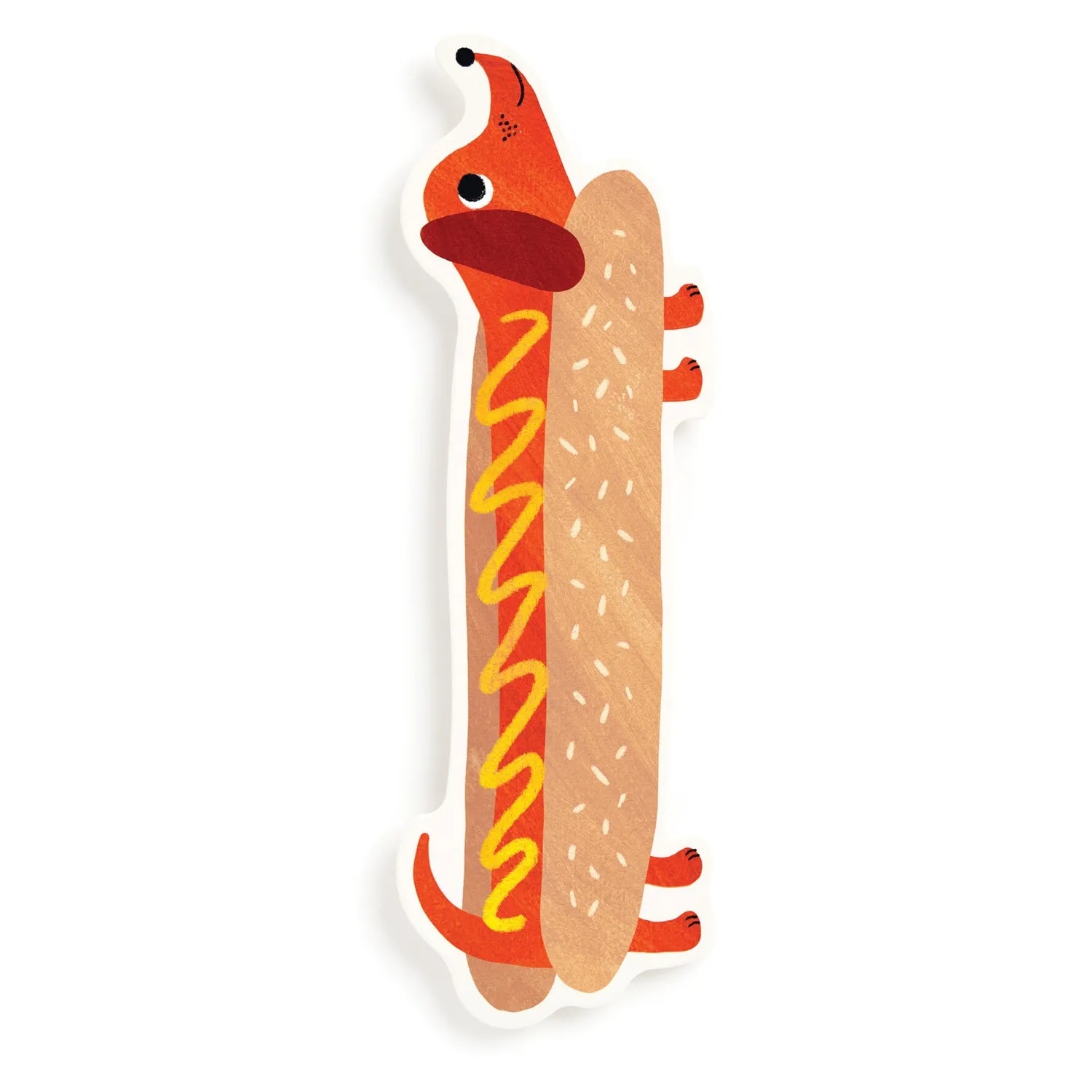 Mudpuppy Hot Dog semn de carte forma hot dog