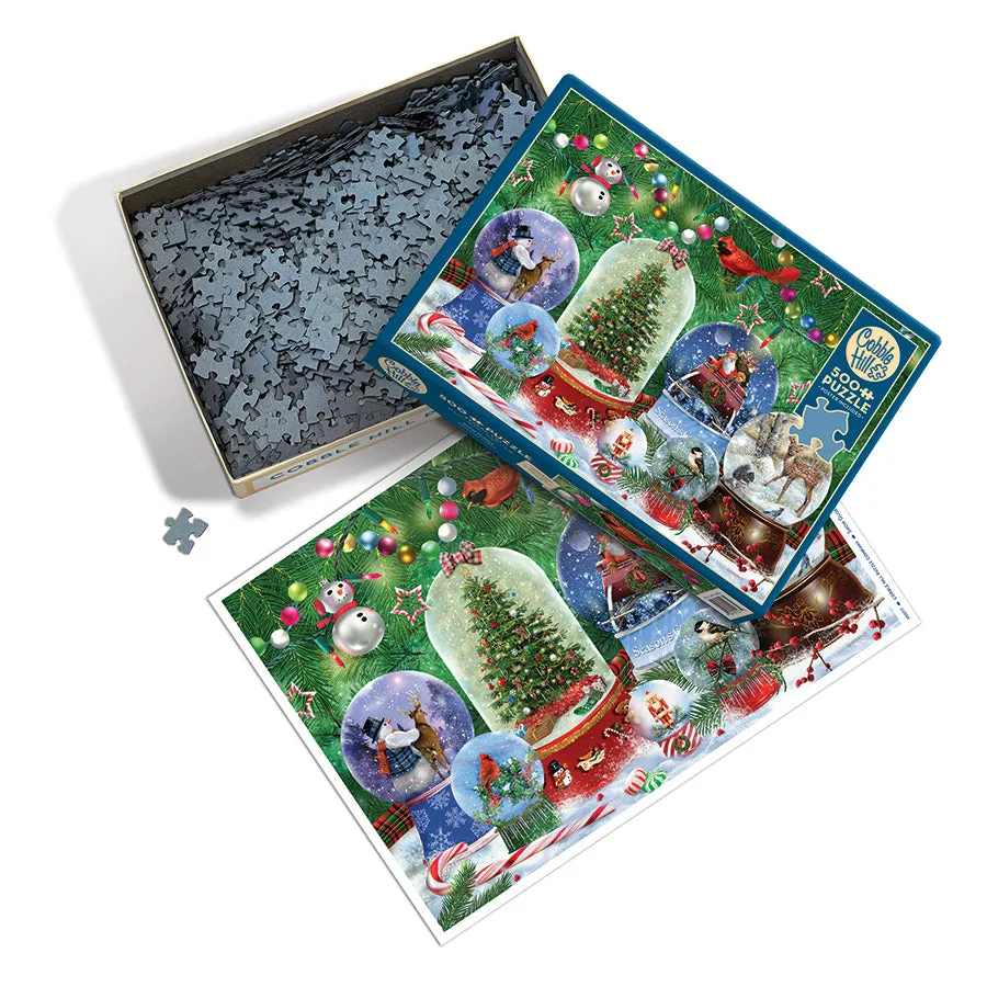 Cobble Hill Snow Globes puzzle 500 piese iarna