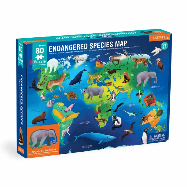 Mudpuppy Endangered Species puzzle 80 piese 5-10 ani
