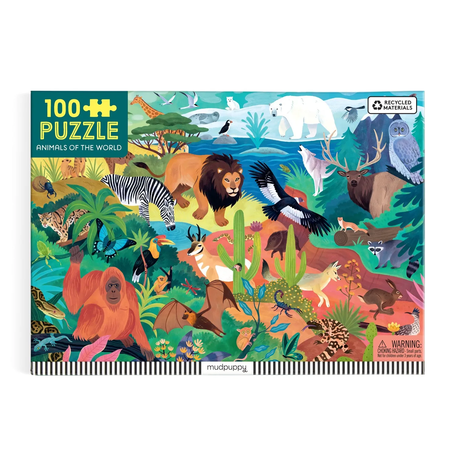 Mudpuppy Animals of the World puzzle 100 piese animale