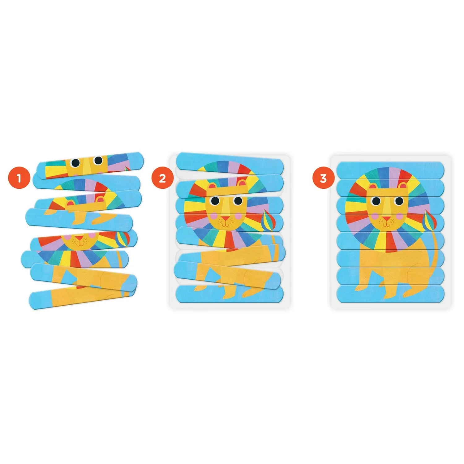 Mudpuppy Puzzle Sticks Animals of the World bete puzzle 24 piese