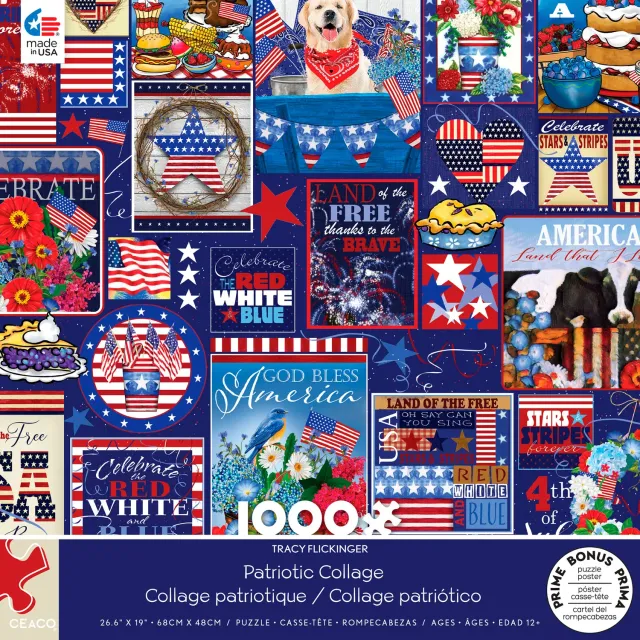 Ceaco Patriotic Collage puzzle 1000 piese americana