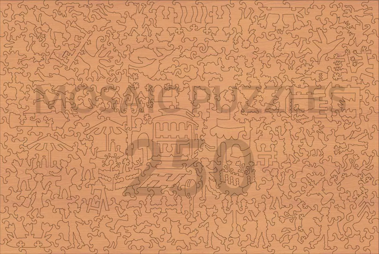 Mosaic Puzzles Haskell's House Hopper puzzle lemn 500 piese casa