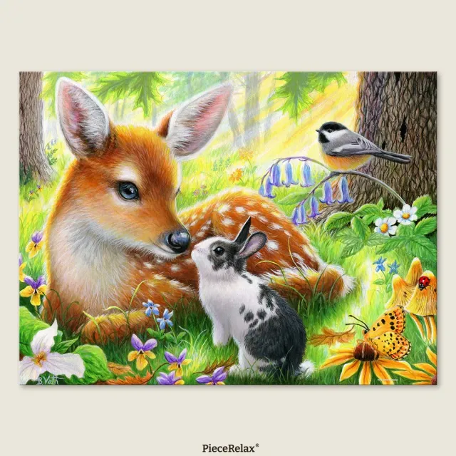 PieceRelax PieceClicks Friends in the Forest U1067 puzzle