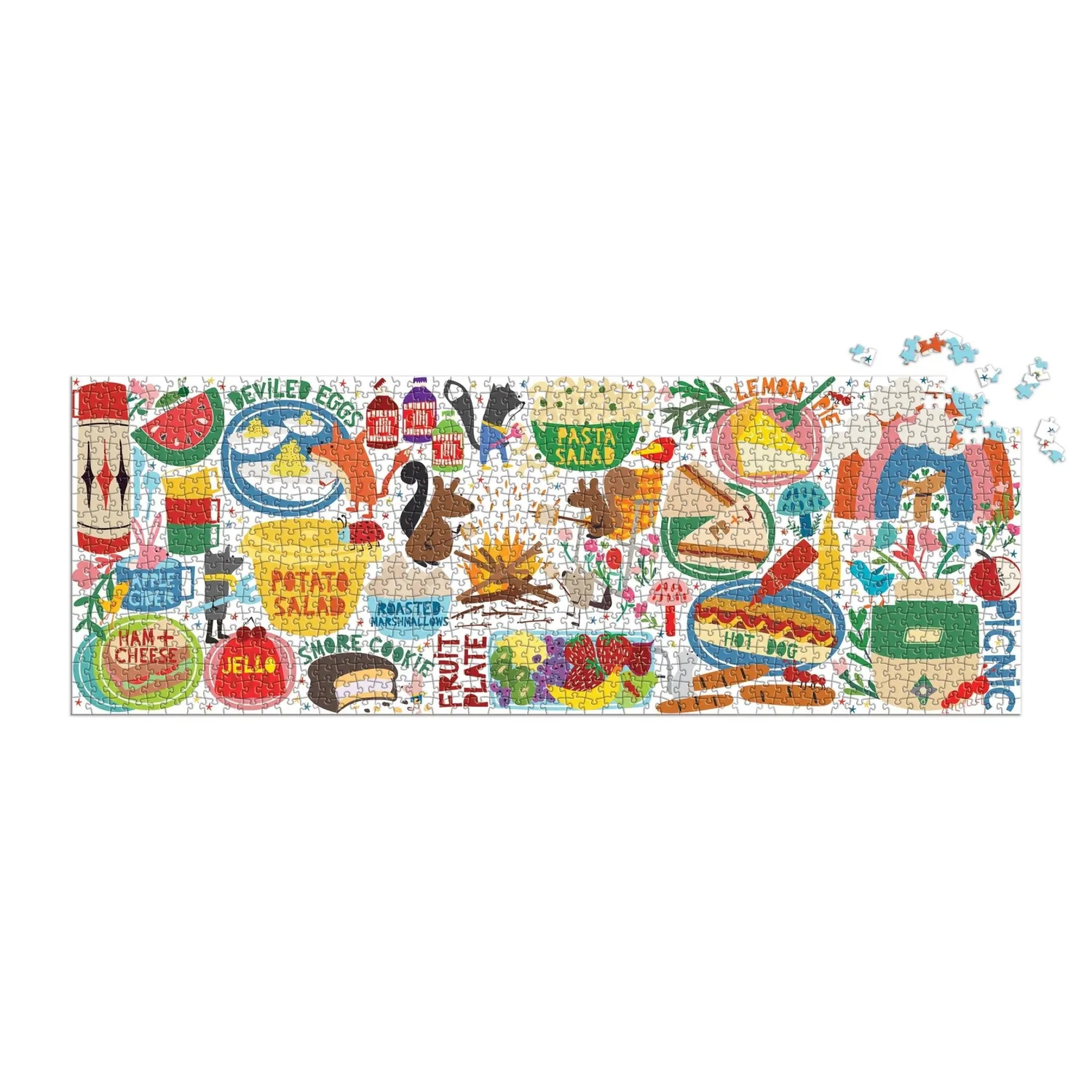 Mudpuppy Picnic Party puzzle 1000 piese panoramic