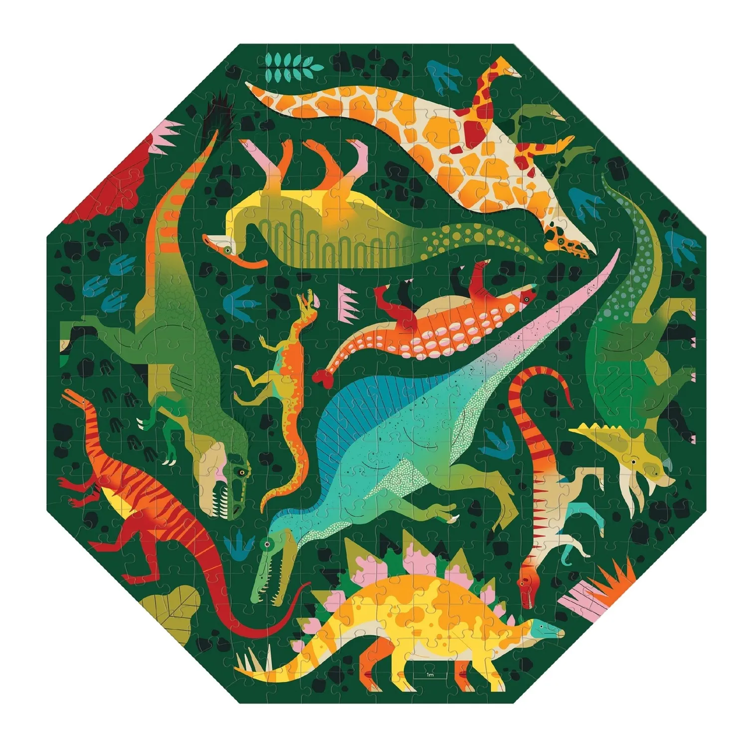 Mudpuppy To Scale Dinosaurs puzzle octogonal 300 piese