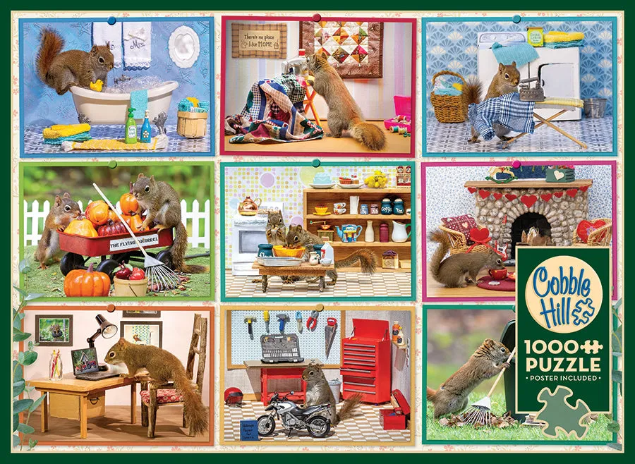 Cobble Hill Squirrels at Home puzzle 1000 piese veverițe