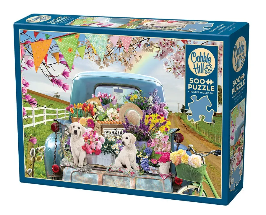 Cobble Hill Country Truck in Spring puzzle 500 piese