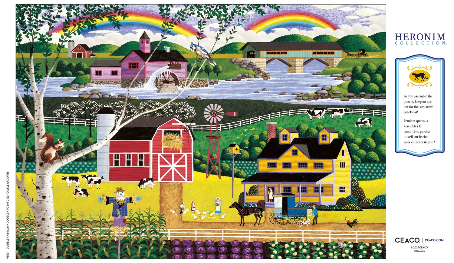 Ceaco Heronim Double Rainbow puzzle 2000 piese peisaj