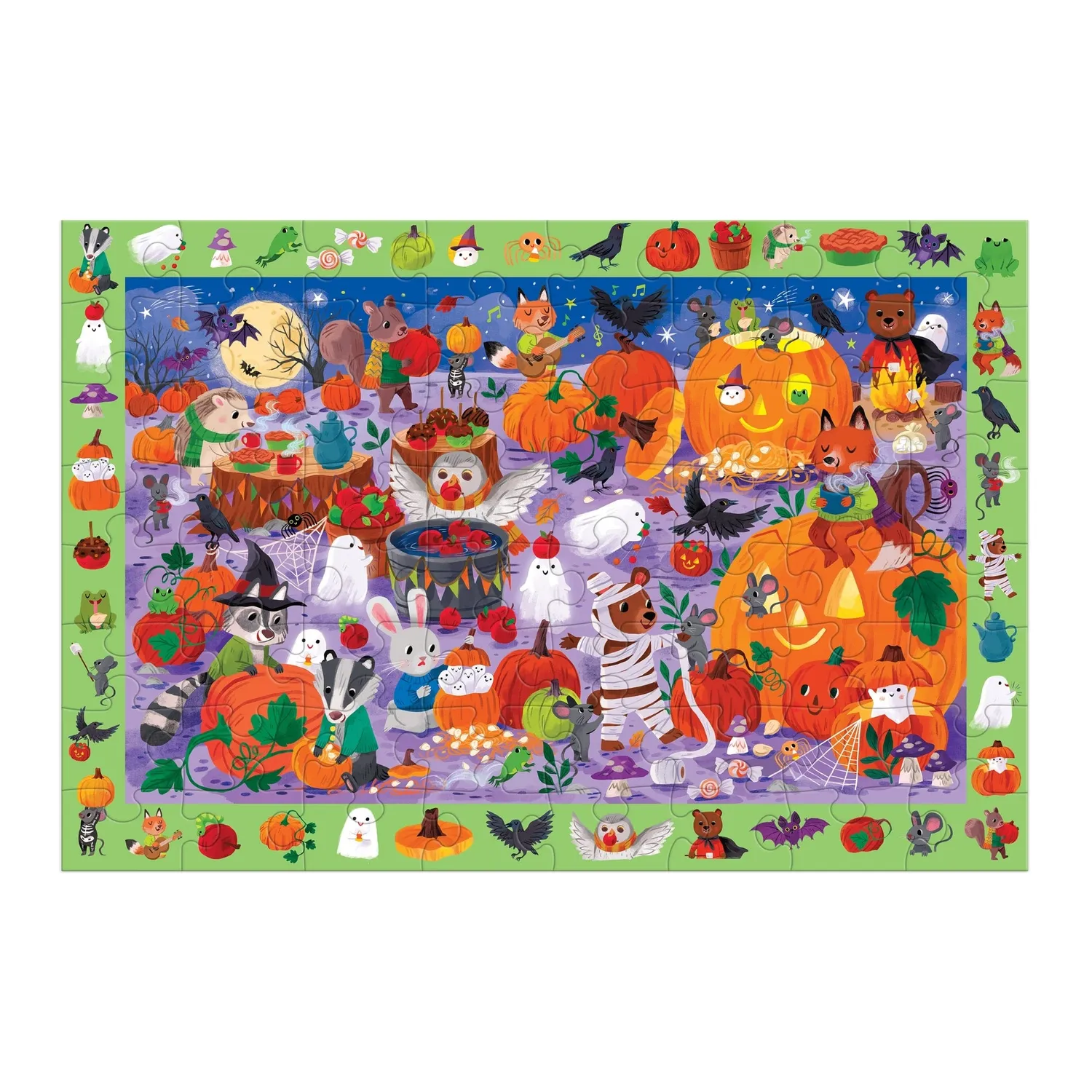 Mudpuppy Pumpkin Patch puzzle 64 piese search find Halloween