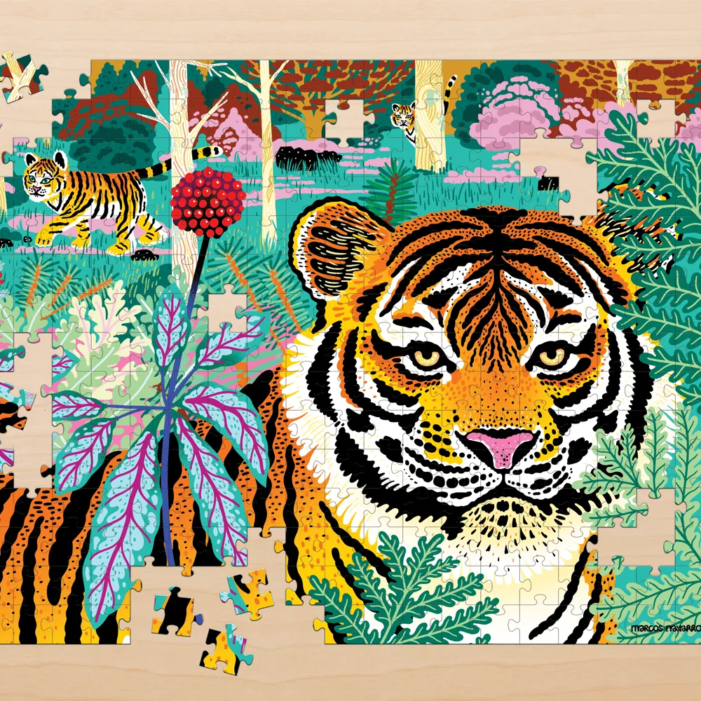 Mudpuppy Endangered Species Siberian Tiger puzzle 300 piese reciclat