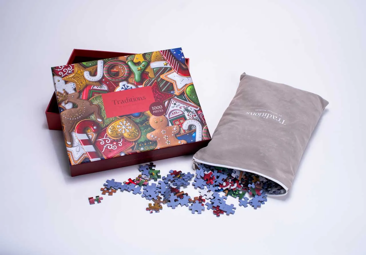 Traditions Festive Cookies puzzle carton 1000 piese Craciun